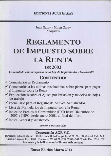 Reglamento de Impuesto Sobre la Renta de 2003
