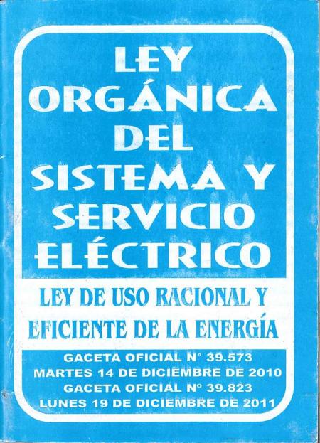 Ley Organica Del Servicio Electrico