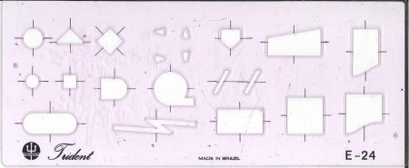 Plantilla Dibujo Trident Electronica de Simbolos de Programacion Computadoras Ref. E-24