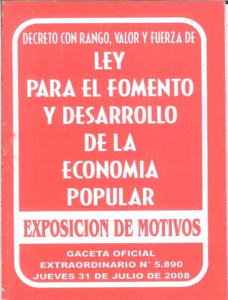 Ley para el Fomento y Desarrollo de la Economia Popular