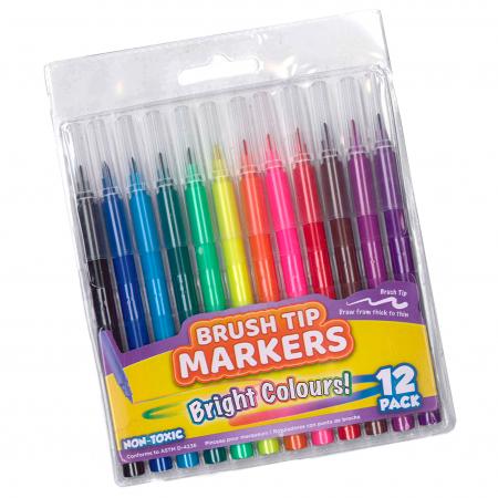 Estuche de Marcadores Escolar Punta Fina Ubl Brush Tip Marker Ref. Se004
