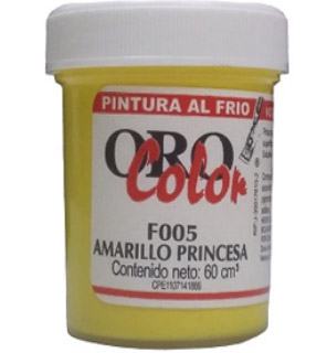 Pintura Al Frio Orocolor 60cc Amarillo Princesa Ref. F005