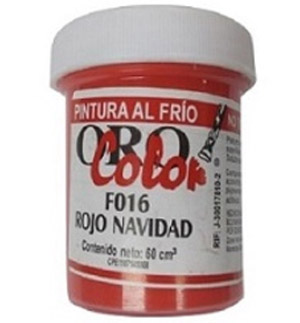Pintura Al Frio Orocolor 60cc Rojo Navidad Ref. F016