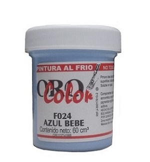 Pintura Al Frio Orocolor 60cc Azul Bebe Ref. F024