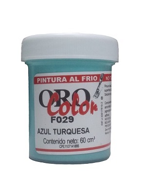 Pintura Al Frio Orocolor 60cc Azul Turquesa Ref. F029