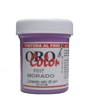 Pintura Al Frio Orocolor 60cc Morado Ref. F037