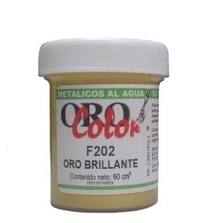 Metalicos Al Agua Orocolor Oro Brillante 60cc Ref. F202