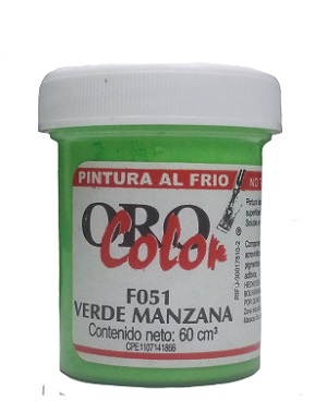 Pintura Al Frio Orocolor 60cc Verde Manzana Ref. F051