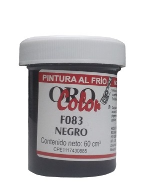 Pintura Al Frio Orocolor 60cc Negro Ref. F083