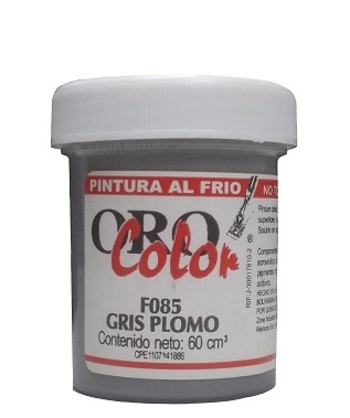 Pintura Al Frio Orocolor 60cc Gris Plomo Ref. F085