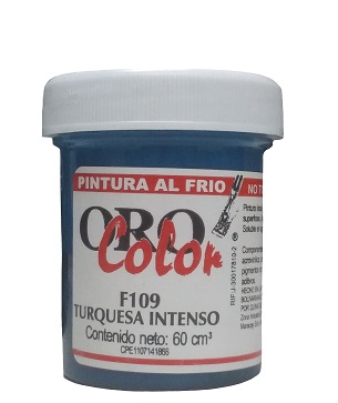 Pintura Al Frio Orocolor 60cc Turquesa Intenso Ref. F109
