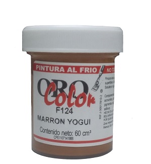 Pintura Al Frio Orocolor 60cc Marron Yogui Ref. F124