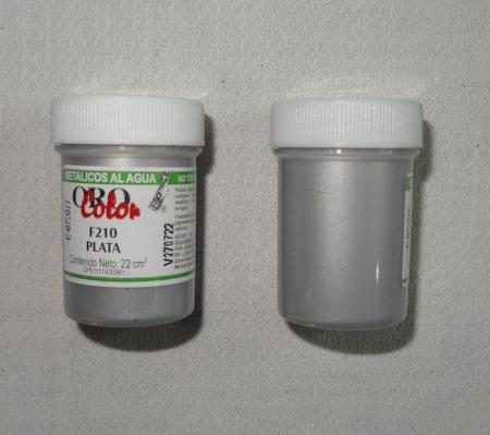 Metalico Al Agua Orocolor Plata 22cc Ref. F210