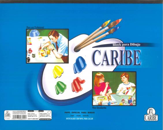Block de Dibujo Empastado Caribe 34.3 X 28 Cm Ref. N066148d  N066148du