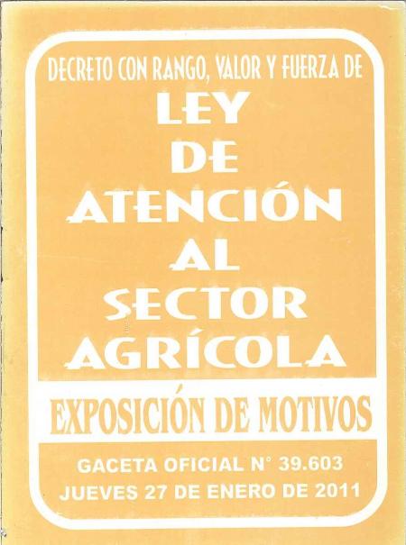 Ley de Atencion Al Sector Agricola