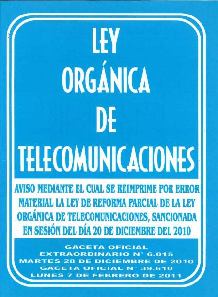 Ley Organica de Telecomunicaciones
