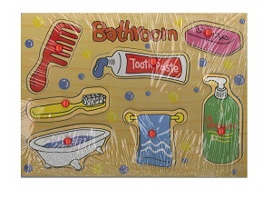 Juego Didactico de Madera para Encajar Bathroom Ref.rts-102