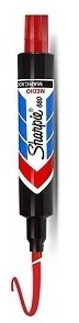 Marcador Sharpie 680 Rojo Punta Gruesa Ref 302078