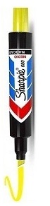 Marcador Markette Sharpie 680 Amarillo Punta Gruesa Ref. 302016