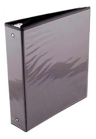 Carpeta de 3 Aros 1/2' Negra con Forro Transparente Carta Ref. 020002