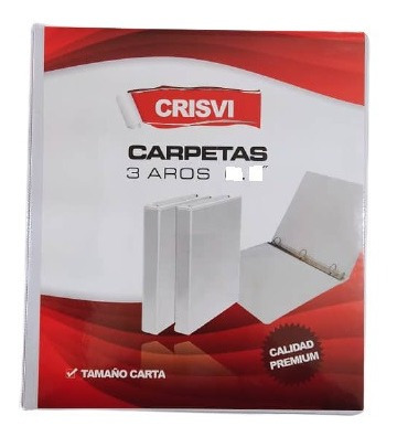 Carpeta de 3 Aros  1/2' Blanca Crisvi Ref. Ca160504