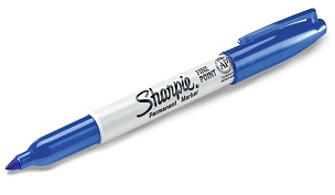 Marcador Permanente Sharpie Punta Fina Azul Ref. 326012 - 30003