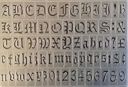 Plantilla Cox Letras Mayusculas y Minusculas 5mm/ 1-4in