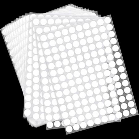 Etiquetas Star Autoadhesivas En Forma de Circulo Blanco Pequeño Ref. Es-c1-00