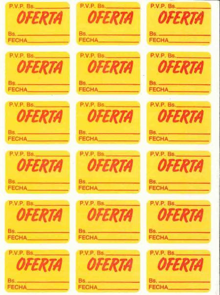 Etiquetas Star Autoadhesivas de Oferta Ref. Es-32-of