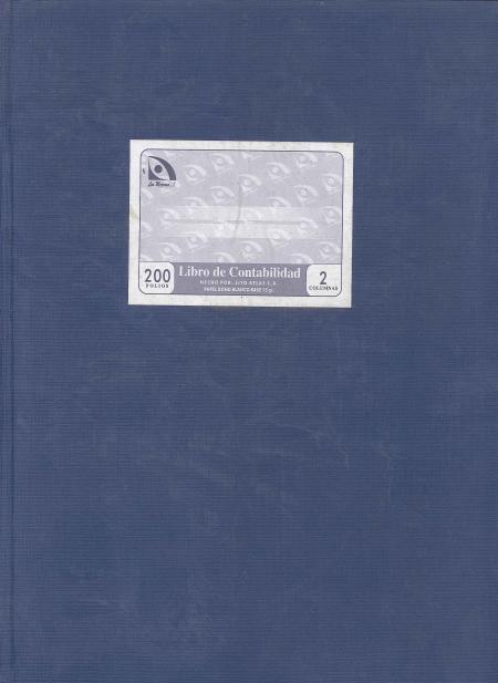 Libro de Contabilidad 2 Columnas 200 Folios