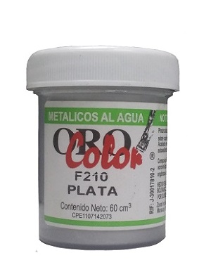 Metalicos Al Agua Orocolor Plata 60cc Ref. F210