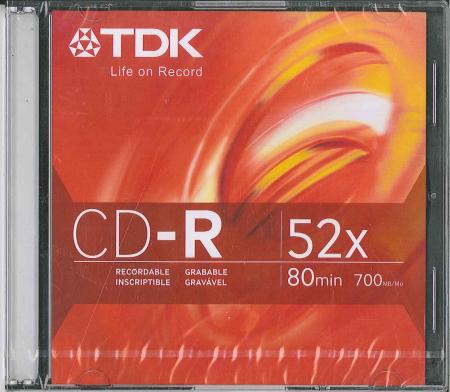 Cd-r Tdk 80min 700mb X Unidad Ref. 4720000098-100