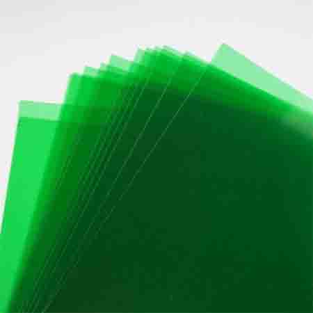 Paquete de 2 Acetato Color Verde Transparente Neon