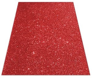 Foami Escarchado Doble Carta Rojo 