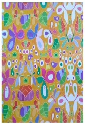 Metro de Papel Contact Mariposa y Flores Verde Ref.