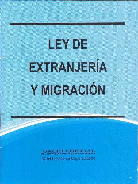 Ley de Extranjeria y Migracion