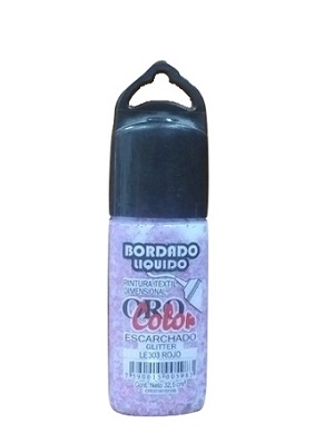 Bordado Liquido Orocolor (escarchado) Rojo Ref. Le303