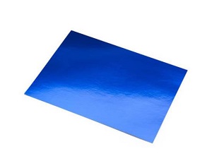 Pliego de Cartulina Metalizada Tipo Espejo Azul Ref. Ab-05