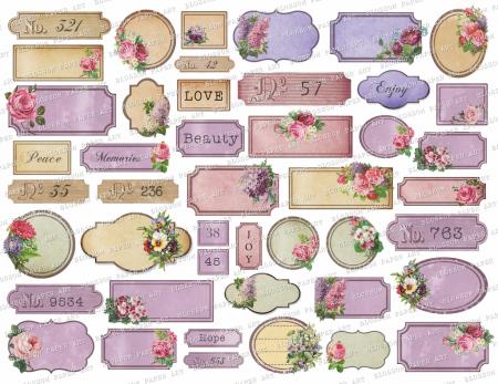 Tarje-sticker para Regalo X 24 (para / De)
