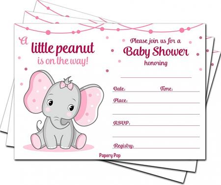 Tarjeta de Invitacion Baby Shower Empaque 10 Unidades Ref 10303
