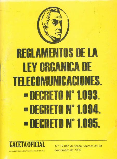 Reglamento de la Ley Organica de Telecomunicaciones