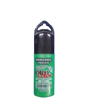 Bordado Liquido Orocolor Verde Navidad (linea Brillante) Ref: Lb115 