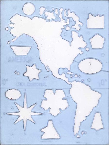 Plantilla Geografica Del Mapa de America