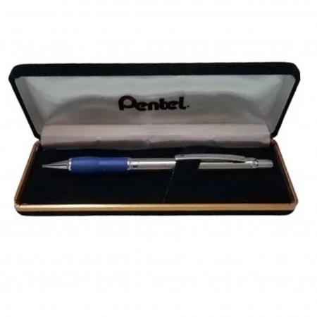 Estuche Portamina Acero - con Grip Azul Ref. E-ss465gc