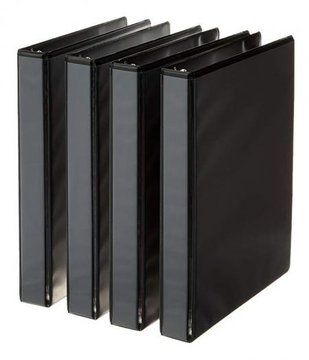 Carpeta 3 Aros 1 1/2' Negro con Transparente Tipo Carta Ref. 020022