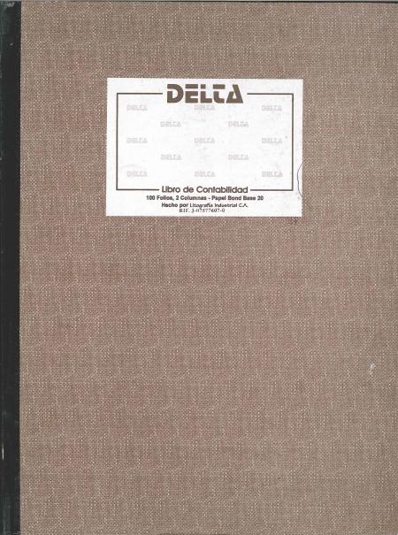 Libro de Contabilidad 2 Columnas 100 Folios Ref. 010456