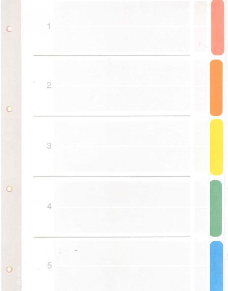 Separadores Plastico Printacopy Colores Mates Surtidos X 10 Uni. Ref. Pr-0-1529-10sur