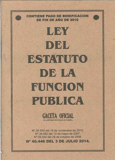 Ley Del Estatuto de la Funcion Publica