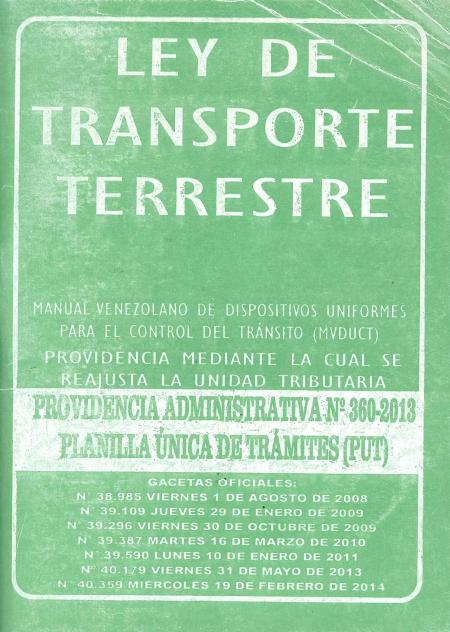 Ley de Transito y Transporte Terrestre
