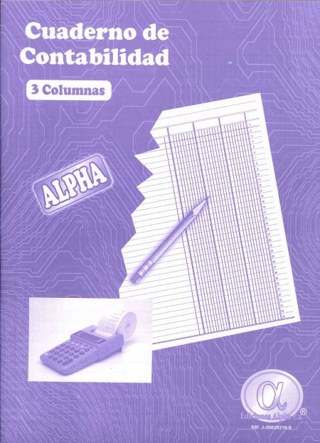 Cuaderno de Contabilidad 3 Columnas 48 Hojas Ref. 6802